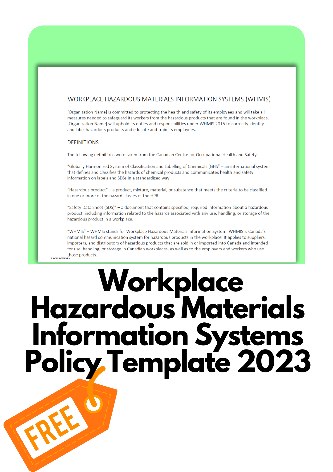 Workplace Hazardous Materials Information Systems (WHMIS 2015)