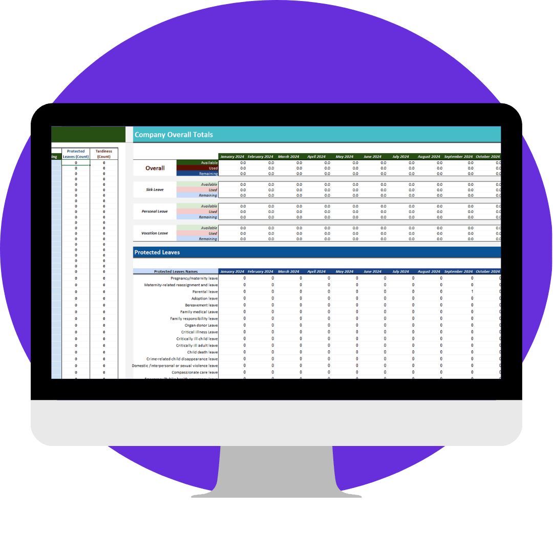 Absence Calculator Employee Vacation and Absence Tracker